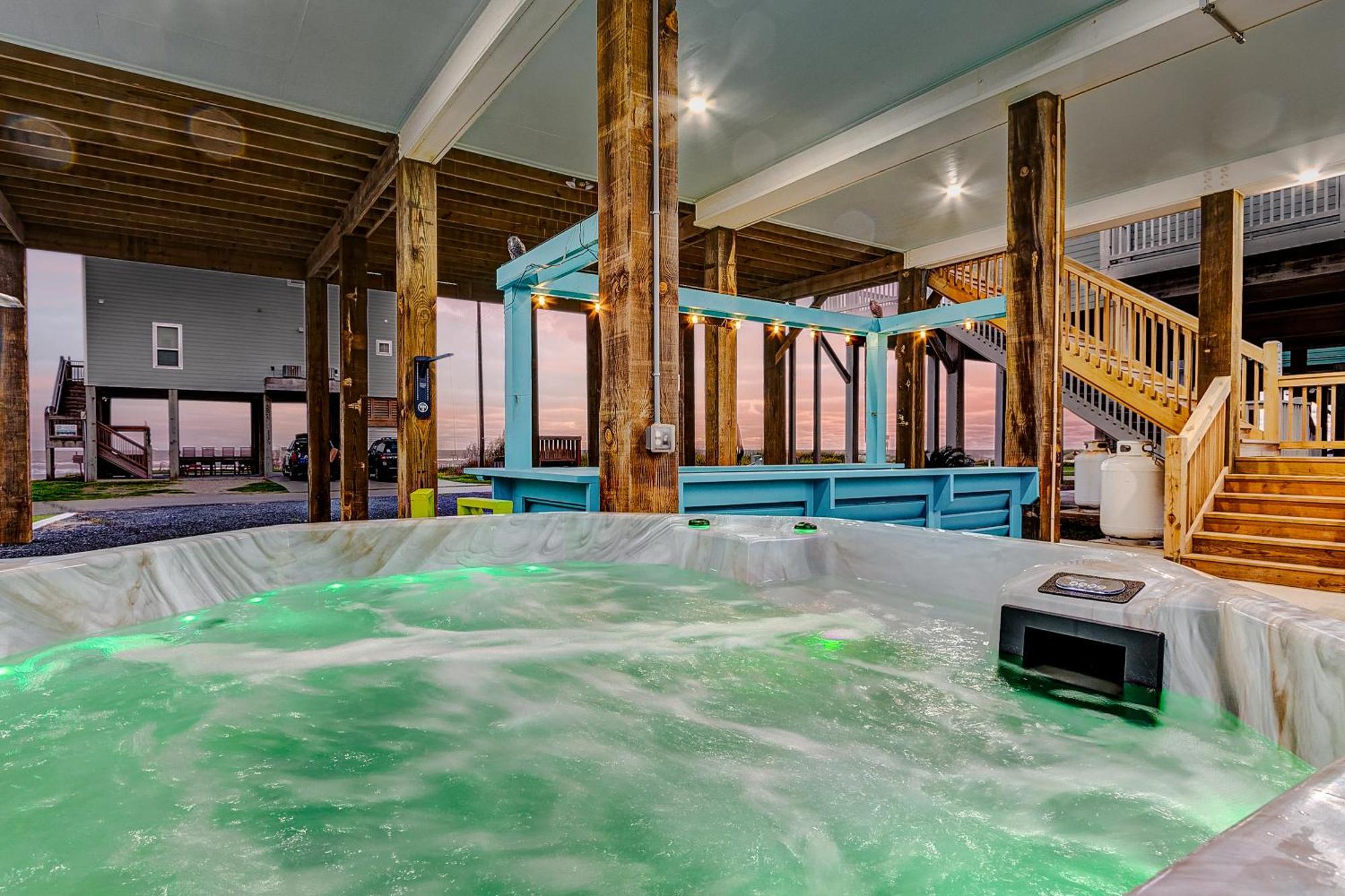 Beachfront - Hot Tub - Bbq - 14 Guests Bolivar Peninsula Exterior foto